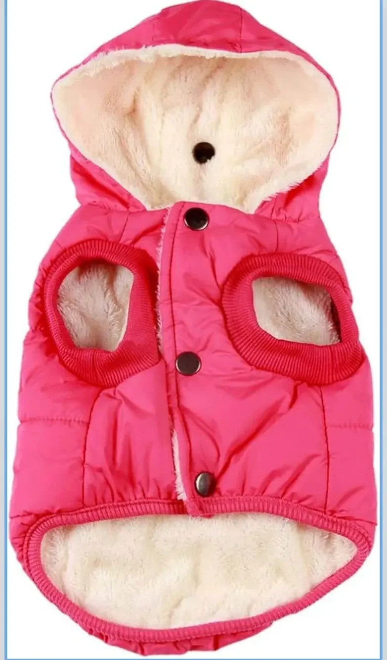 Vecomfy Fleece Dog Hoodie Small Dogs Jacket Puppy Coats with Hooded Pink M NWT